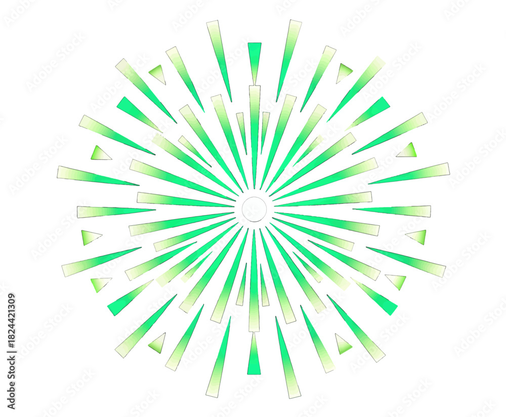 Obraz premium Vibrant Green Radial Gradient Design Element