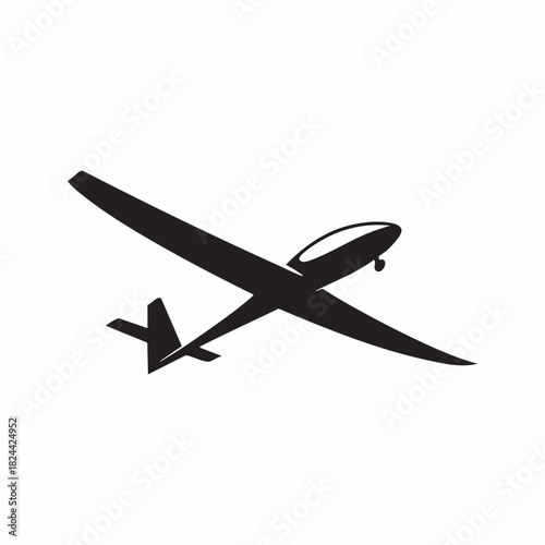Glider airplane silhouette