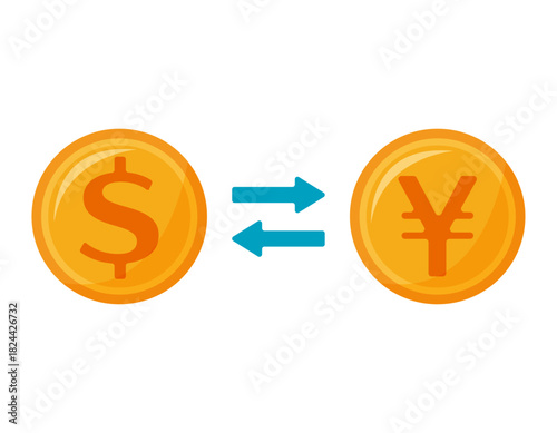 お金のイラスト　硬貨　為替