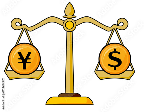 お金のイラスト　硬貨　為替