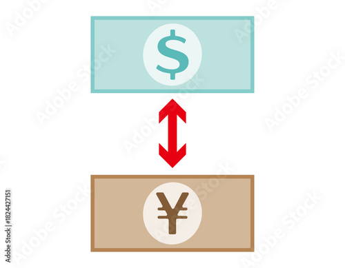 お金のイラスト　紙幣　為替