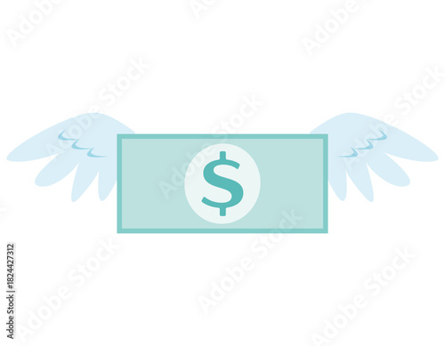 お金のイラスト　お札　ドル