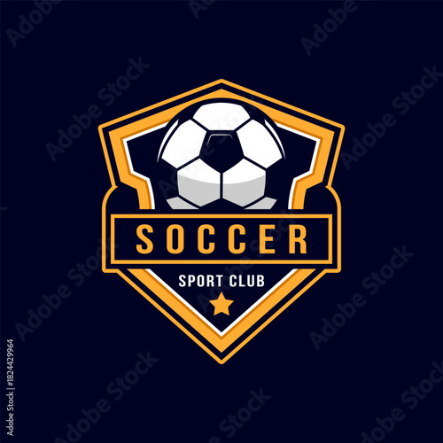 soccer logo badge template