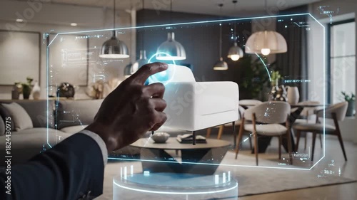 Dynamic furniture shopping experience with augmented reality interior design app demo