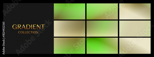 Earthy green GRADIENT COLLECTION, olive and beige, for natural backgrounds and eco-friendly branding