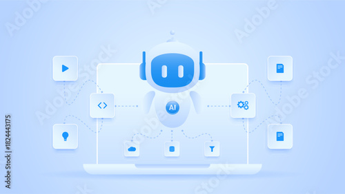 AI agent automation artificial intelligence. ai chatbot network data automation for business innovation.