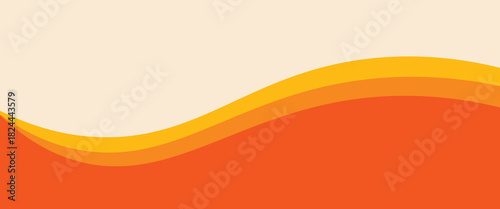 Bright wavy background with warm retro autumn colors. Cool hippie background. Retro psychedelic wavy design from the 60s and 70s.