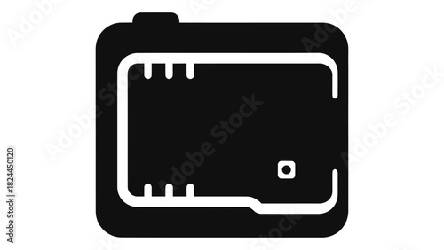 Camera battery charger icon for digital photography accessories, essential for power and energy replenishment device
