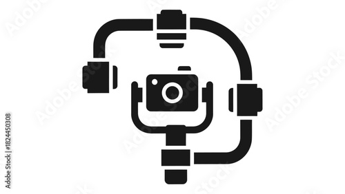 Essential professional camera gimbal icon for smooth video recording, cinematic footage production, and creative filmmak