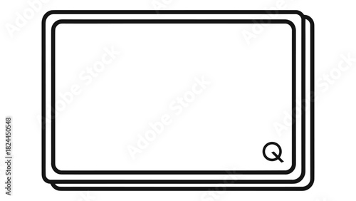 Qled tv vector icon, a modern symbol for advanced quantum dot display technology, representing high-quality visual enter
