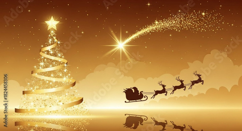 christmas card with deer