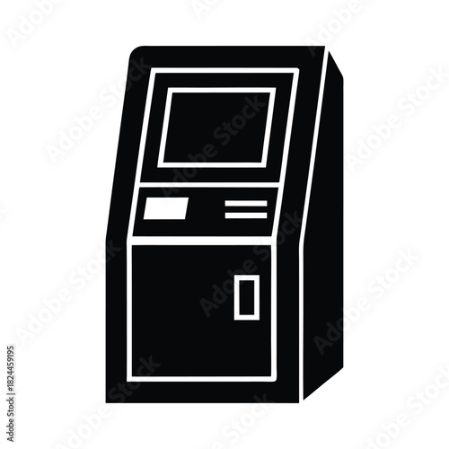 ATM Machine Icon Vector Illustration