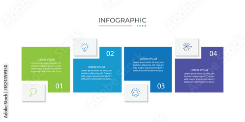 Presentation business infographic template with 4 options