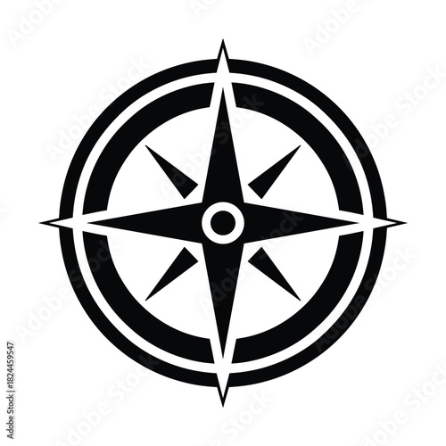 Compass Navigation Icon Vector Illustration
