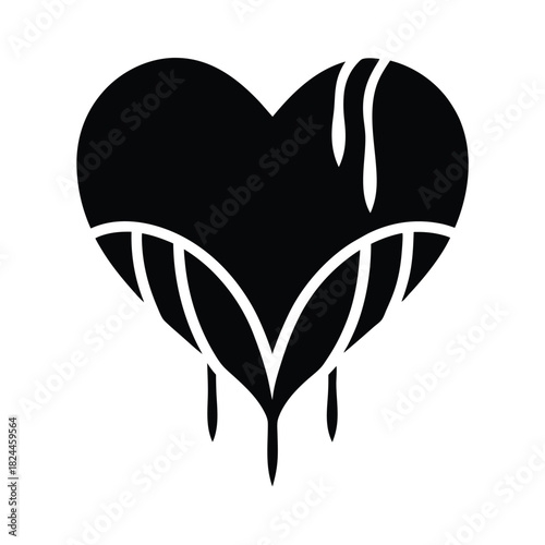 Bleeding Heart Flower Icon Vector Illustration