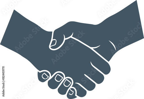 Symbol Silhouette of a Business Handshake