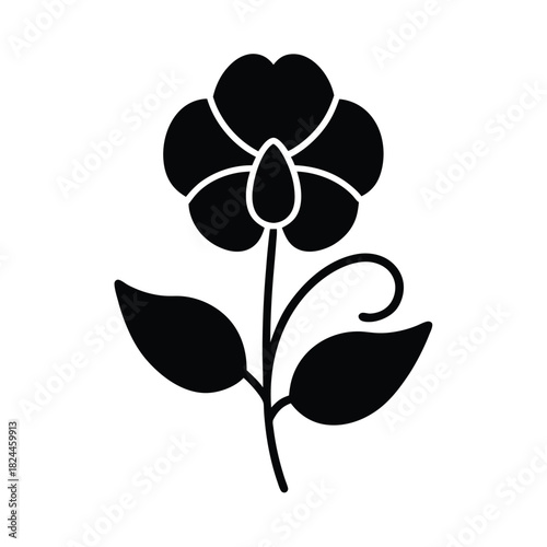 Sweet Pea Flower Icon Vector Illustration