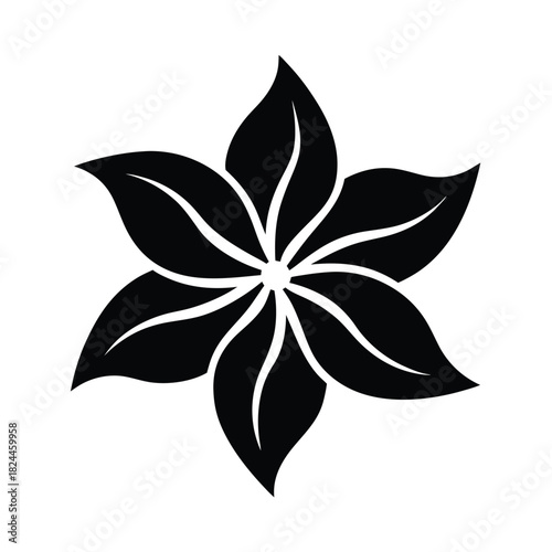 Tropical Flower Icon Vector Illustration