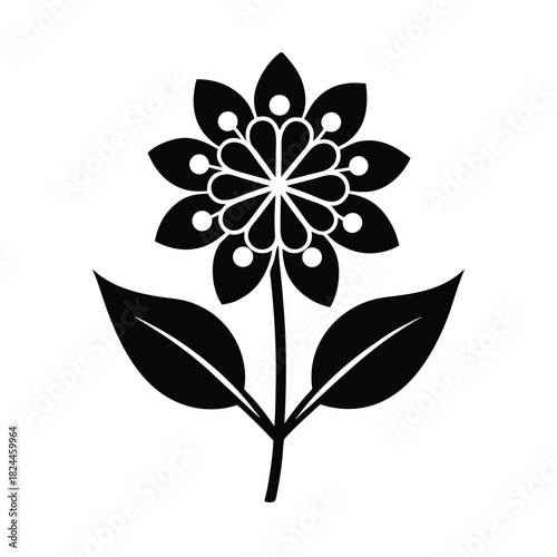 Verbena Flower Icon Vector Illustration