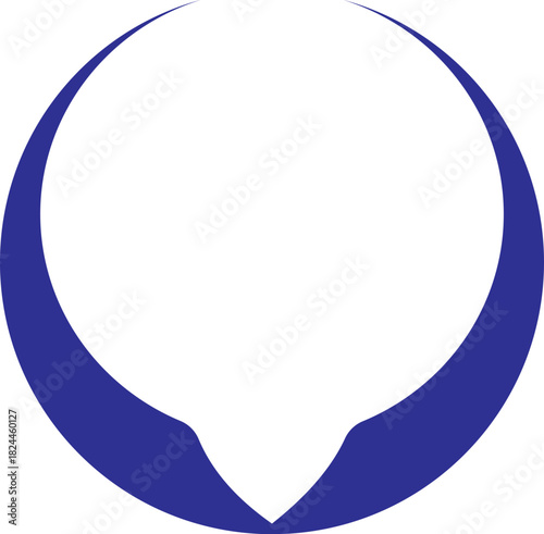 peace symbol made of blue water