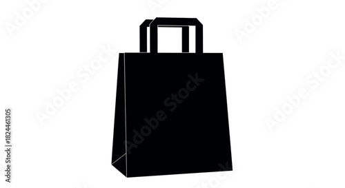 Simple gift bag silhouette with blocky handles
