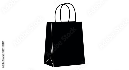 Simple gift bag silhouette with handles
