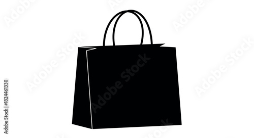 Simple gift bag silhouette with handles