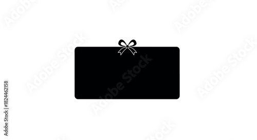 Long rectangular gift box silhouette with small centered bow