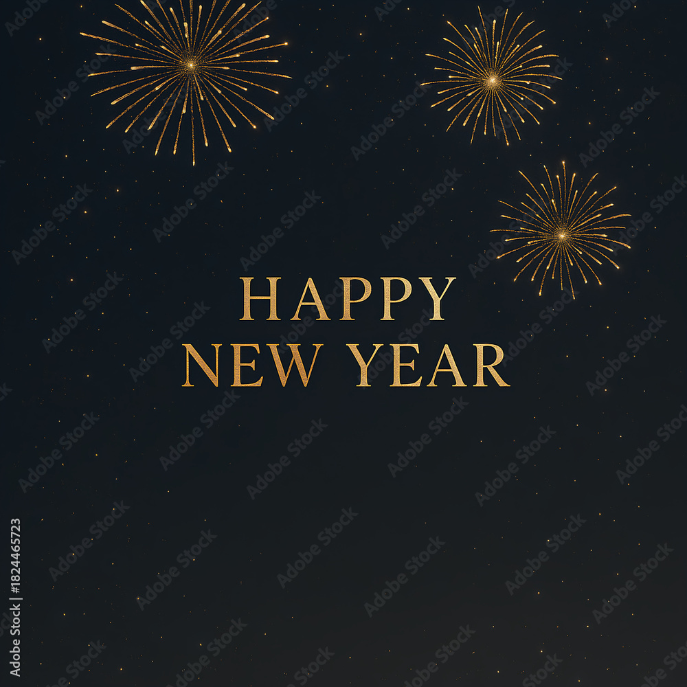 Fototapeta premium Luxury Golden New Year Card Cover