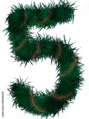 Numbers in Christmas theme