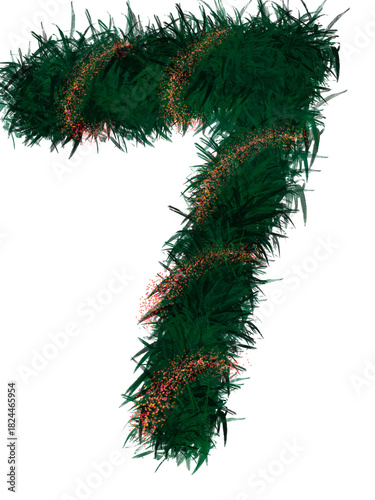 Numbers in Christmas theme