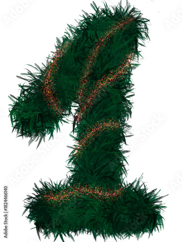 Numbers in Christmas theme