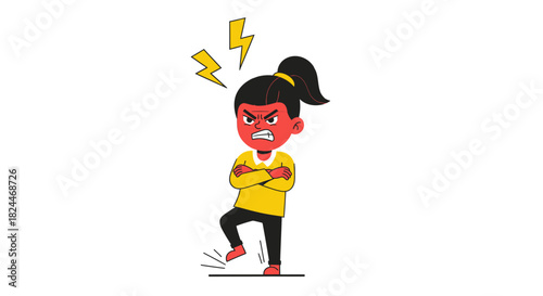 a girl is feeling angry
