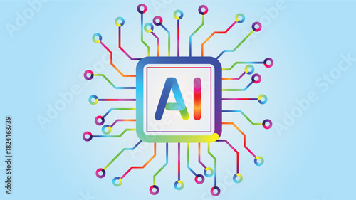 Modern AI Circuit Design Ready for Integration into Cutting-Edge Tech Projects and Applications, Perfect for Digital Innovation and Machine Learning Concepts.