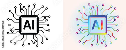 Modern AI Circuit Design Ready for Integration into Cutting-Edge Tech Projects and Applications, Perfect for Digital Innovation and Machine Learning Concepts.