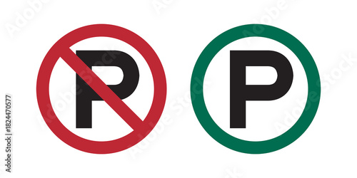 Parking road sign. Round isolated Free Download Parking road sign. Round isolated
