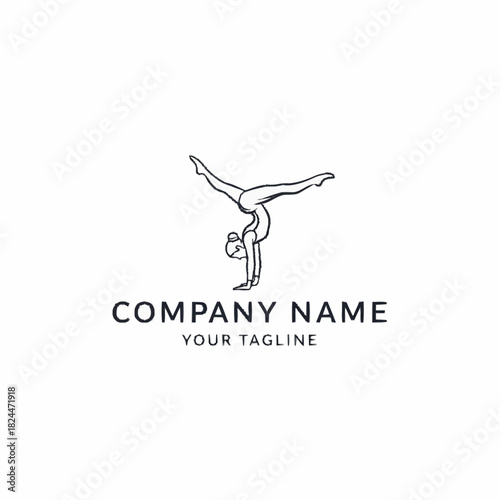 Elegant Yoga Pose Silhouette for Wellness and Fitness Brands.