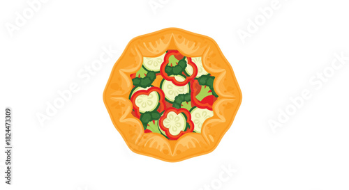 The vibrant flavors of a delicious vegetable galette, a perfect dish for a healthy and colorful meal, guaranteed to impress