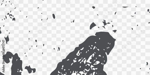 Bitmap pixelated grunge gradient texture. Black and white dither pattern wallpaper. Abstract glitchy pattern. 8 bit video game background. Wide raster backdrop. Retro pixel art Illustration. Vector