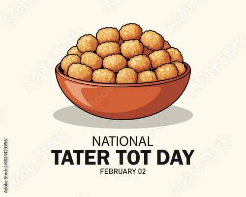 Flyers honoring National Tater Tot Day or promoting associated events can utilize National Tater Tot Day vector graphics. design of flyers, celebratory materials.