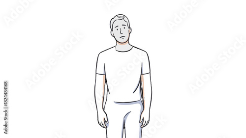 A man shows feeling with a sad expression.