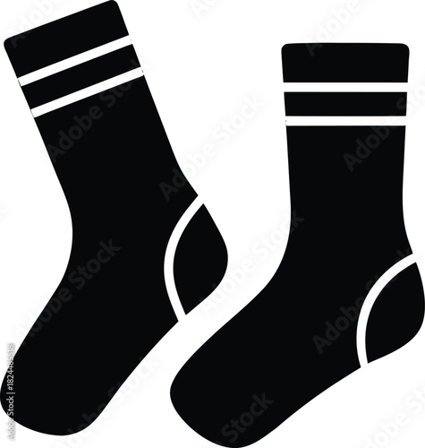 Pair of Socks Vector Icon of Simple Hosiery and Ankle Wear in Clean Outline
