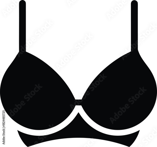 Bra Vector Icon of Women’s Lingerie Undergarment in Clean Minimal Outline
