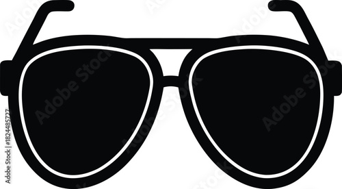 Sunglasses Vector Icon of Eyewear and Eye Protection in Clean Minimal Outline
