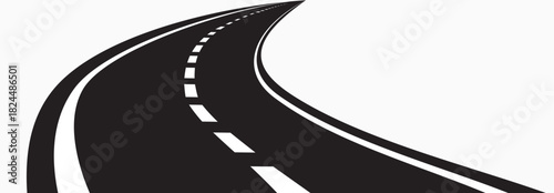 Road and highway.Straight asphalt road going to the distance.vector illustration