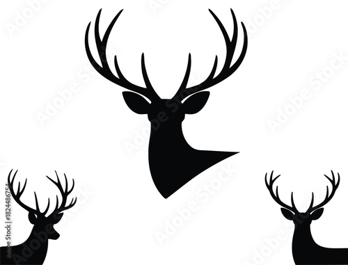 deer silhouette vector illustration