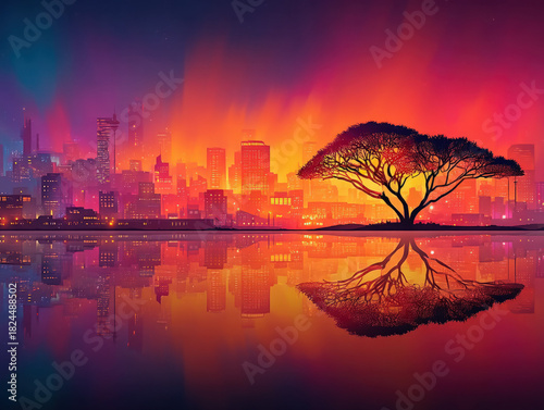 Africa city skyline