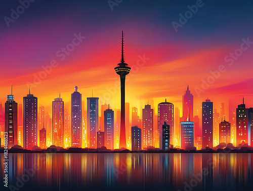 African city skyline