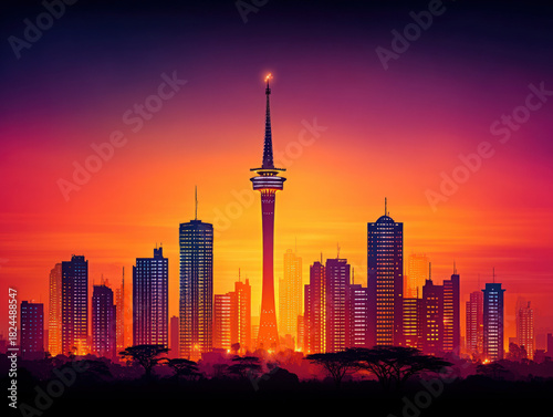 African city skyline