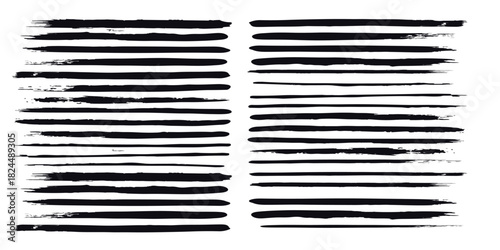 Beautiful Brushes vector collection. Grunge Elements - Brush strokes, ink paint brushes, grunge lines. Rectangle text box for social media and network. vector